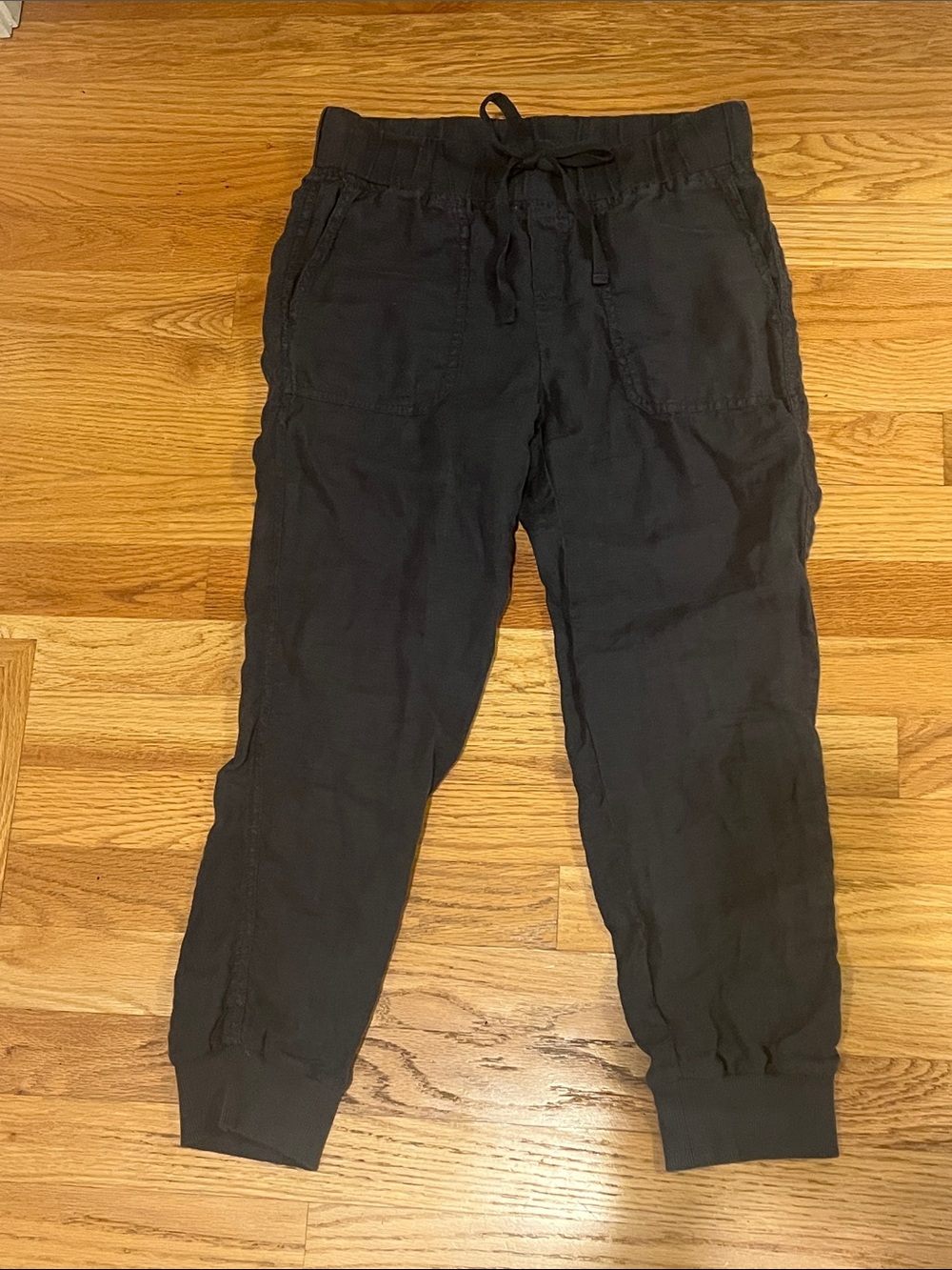 Caslon Navy Blue 100% Linen Cropped Pants – XXS Petite